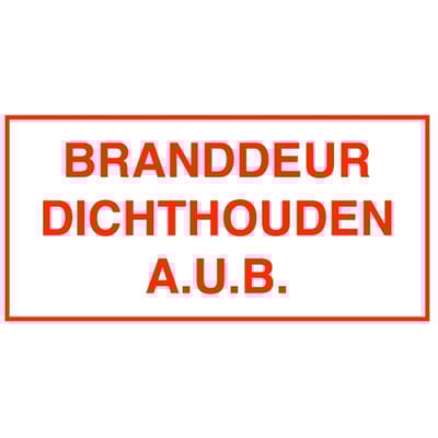 Brady bordje "branddeur dichthouden" 105x297mm