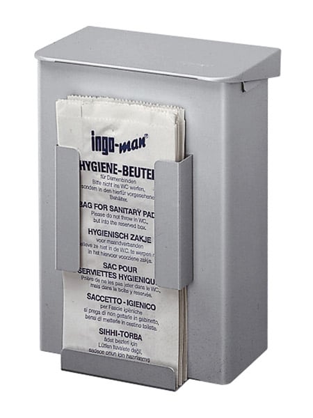 Ingo-man afvalbak 6ltr RVS met hygiënezakhouder pap.zakje