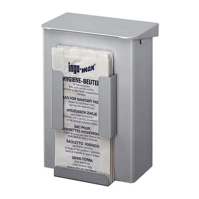 Ingo-man afvalbak 6ltr RVS met hygiënezakhouder voor papieren zakjes