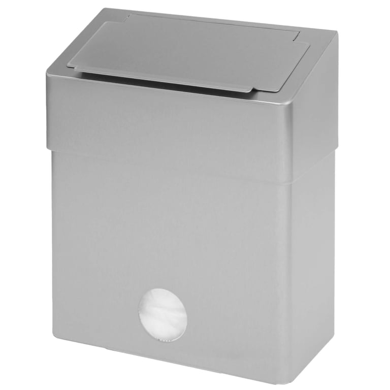 Santral afvalbak RVS 6ltr met klapdeksel fingerprint proof