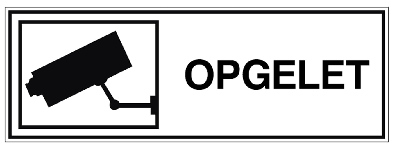 Brady bord "opgelet camerabewaking" polypropyleen 150x450mm