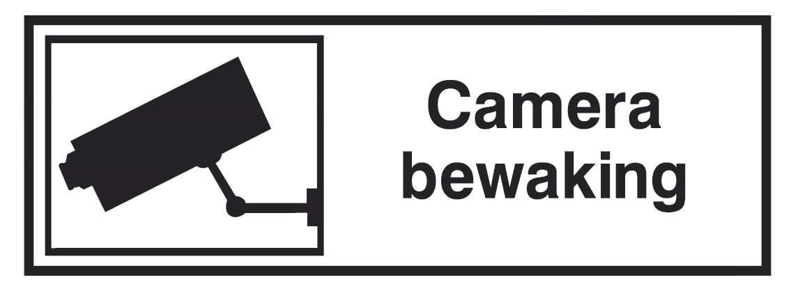 Brady sticker "camerabewaking" STN891 297x105mm