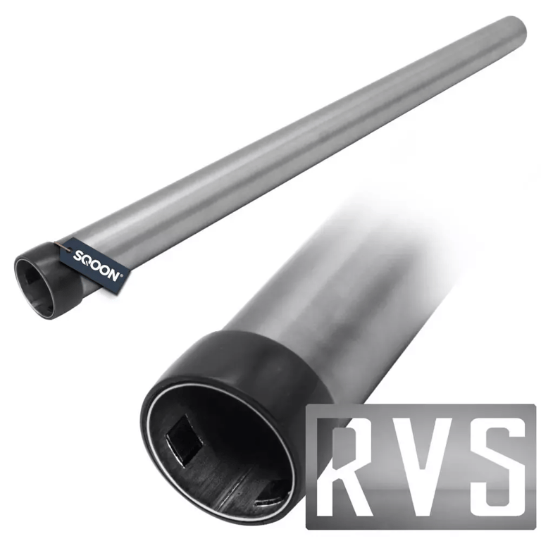 Zuigbuis 38mm RVS met ring