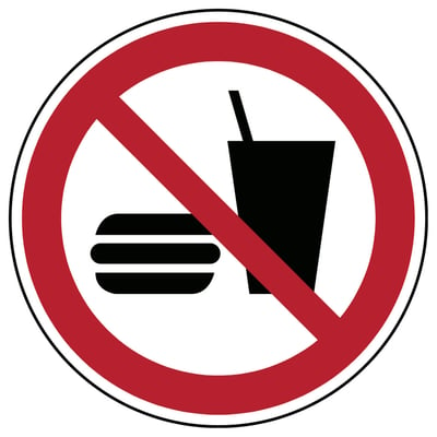 Brady sign "eten en drinken verboden" 200mm