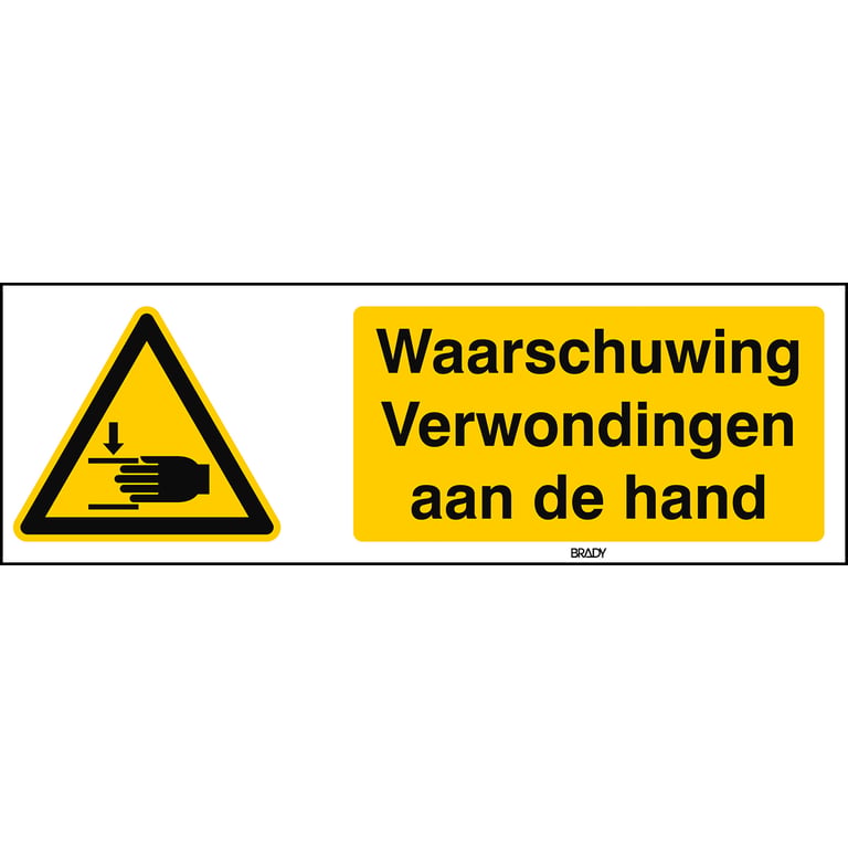 Brady veiligheidspictogram "roterende onderdelen" 10 x 8,7cm