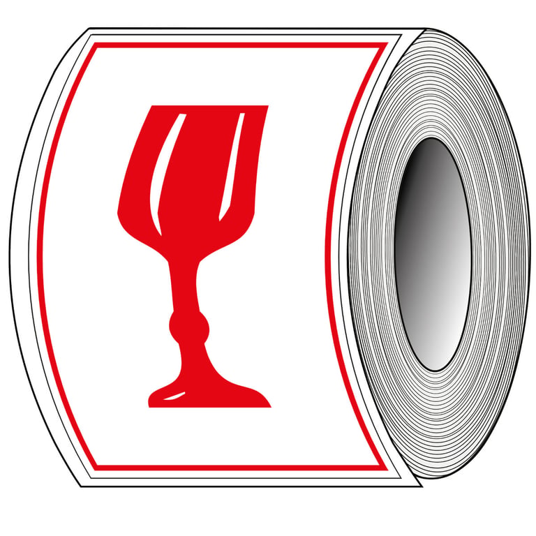 Label "breekbaar" 105x74mm 1000st