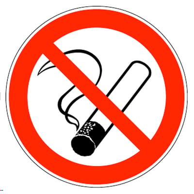 Brady bordje verboden te roken 100mm