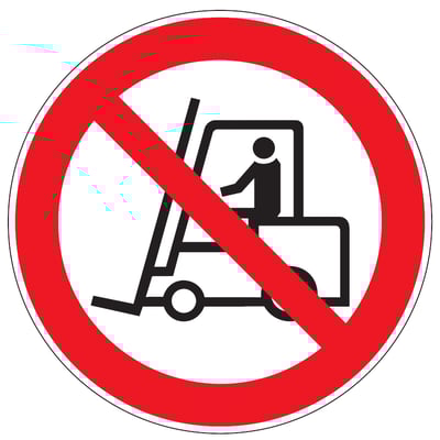 Brady sticker "verboden voor transportvoertuigen" gelamineerd polyester diameter 200mm