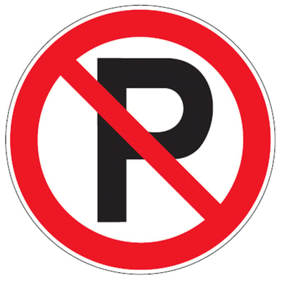 Brady pictogram "parkeren verboden" 100mm 