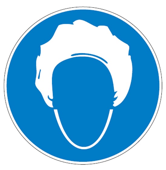 Brady sticker "hoofddeksel verplicht" diameter 200mm