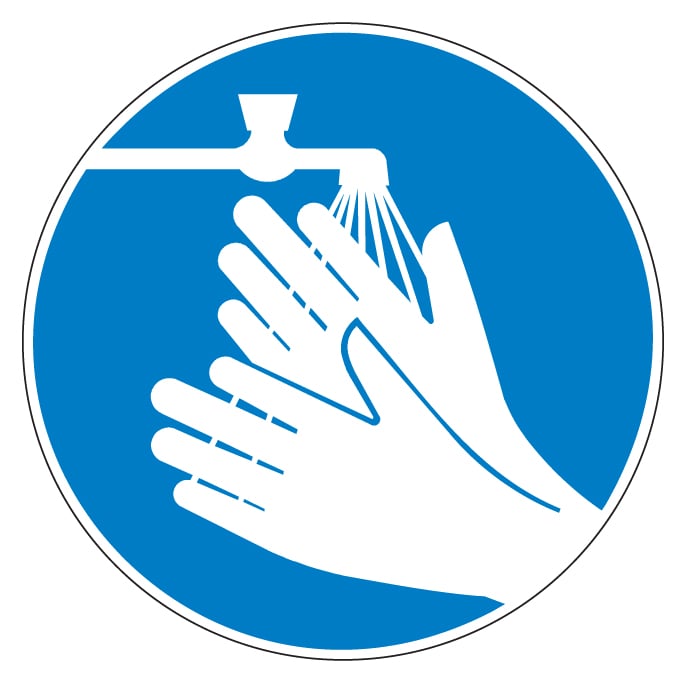 Brady Bordje "handen wassen verplicht" PIC271 DIA200