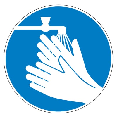 Brady bordje "handen wassen verplicht" PIC271 DIA200