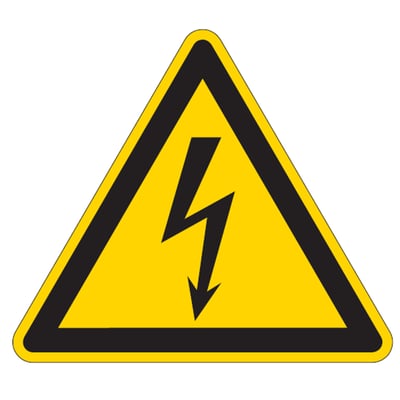Brady sticker "gevaarlijke elektrische spanning" gelamineerd polyester 100mm 3st