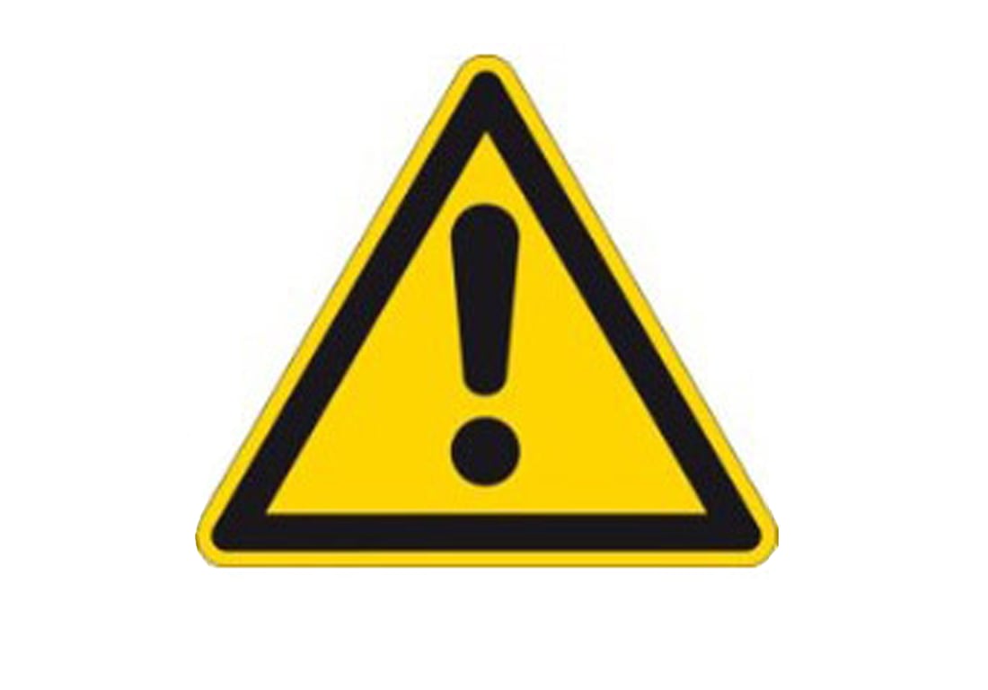 Brady sign "opgelet gevaar" zelfklevend 100x87mm 3st
