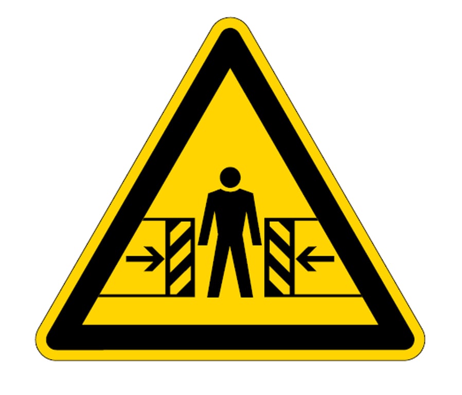 Brady sign "waarschuwing voor bekneld raken" zelfklevend 50x43mm 7st