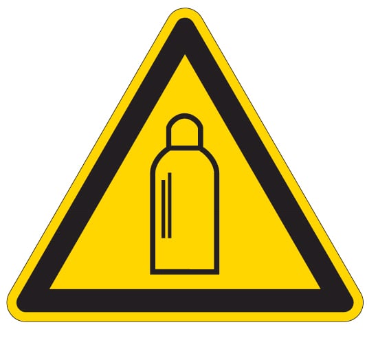 Brady sticker "Gasflessen" zelfklevend polyester