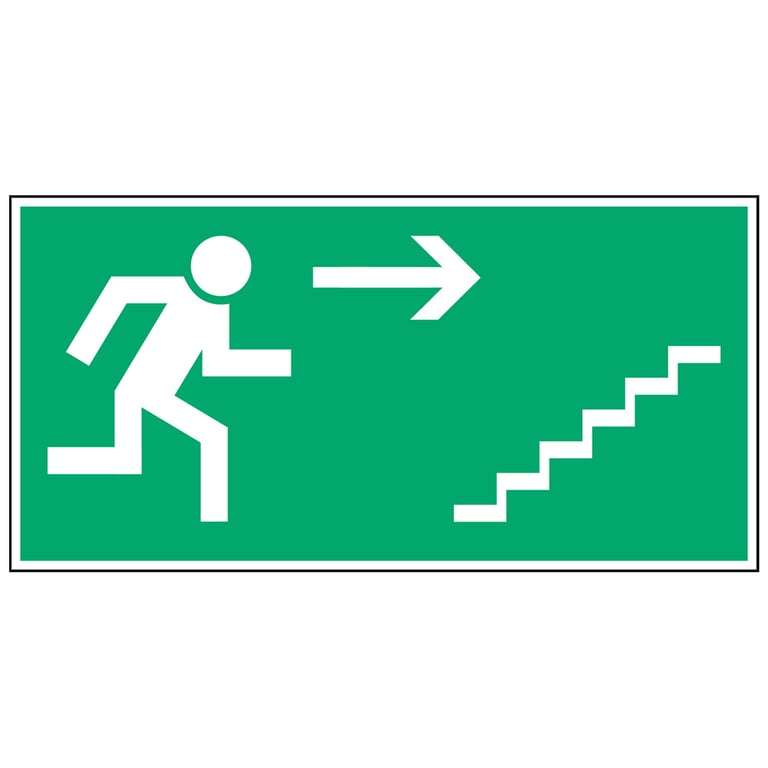 Brady Bordje "Nooduitgang alarm beveiligd" 200x100mm zelfklevend etiket