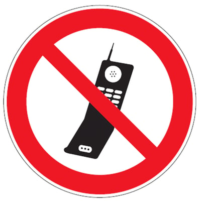 Brady bordje "GSM-toestellen verboden" PIC235 DIA100