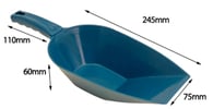Detectamet handschep detecteerbaar vlakke bodem blauw 250 ml
