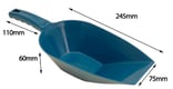 Detectamet handschep detecteerbaar vlakke bodem blauw 250 ml