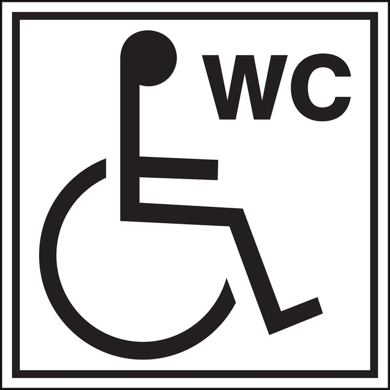 Brady sticker "toilet voor rolstoelgebruikers" 200x200mm