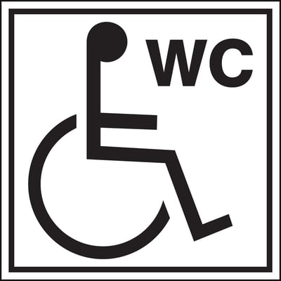 Brady sticker "toilet voor rolstoelgebruikers"  200x200mm
