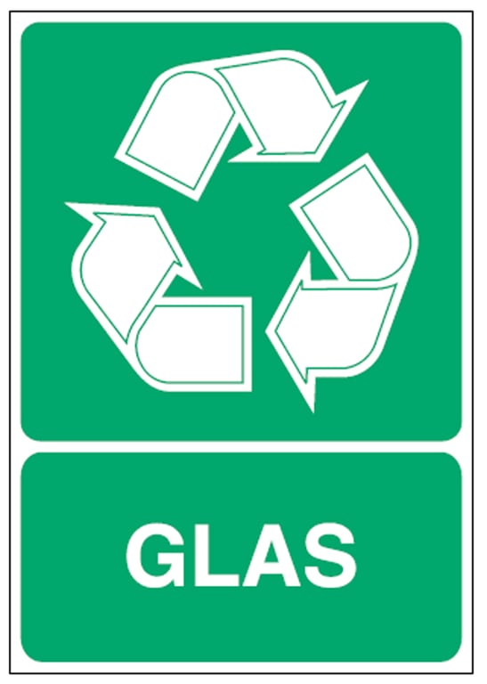 Brady Bordje "glas recyclen"