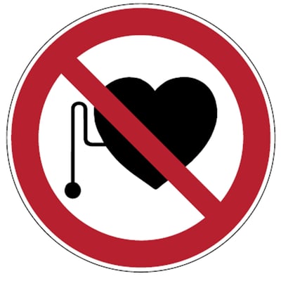 Brady bordje "verboden voor personen met  een pacemaker" 315mm