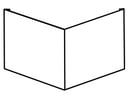 Brady bord blanco  PVC wigvormig 203x203mm wit
