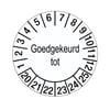 Brady vervaldaglabel goedgekeurd tot zwart op wit  25mm 250st