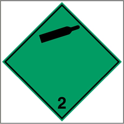 Brady pictogram "Niet brandbaar, niet giftig gas' ADR 2,2B-100*100-B7541