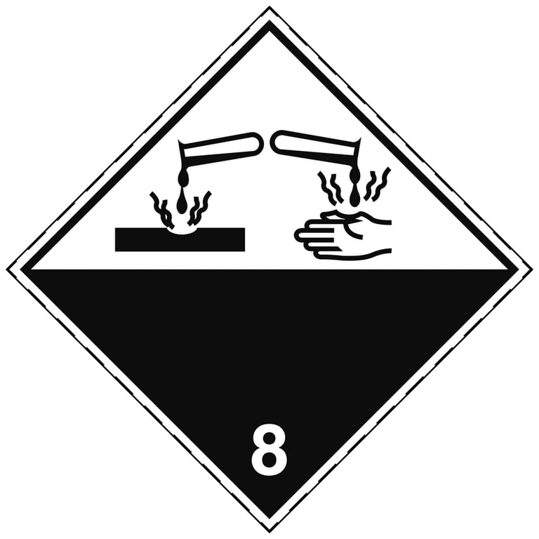 Brady vervoerspictogram Bijtend (corrosief)