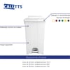 CALU TTS Derby XXL afvalbak 90ltr  wit met deksel wit