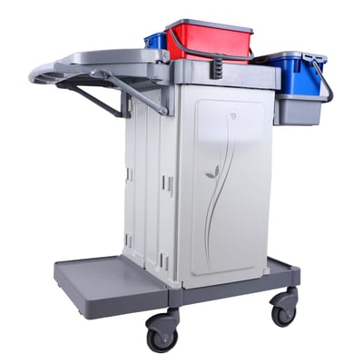 CALU TTS MediCare Compact schoonmaakwagen grijs Pre-Wet ready