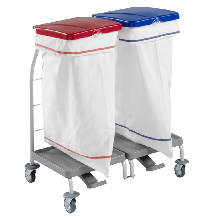 CALU TTS wasverzamelaar met pedaal 2x70ltr