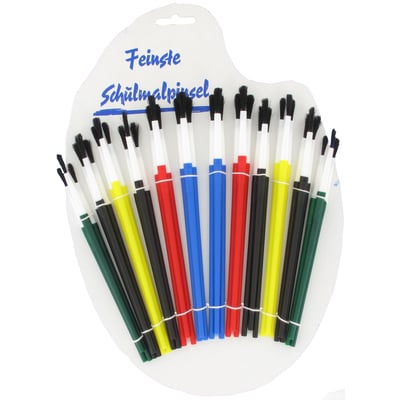 Schoolpenselen assortiment 24 st maat 1-6