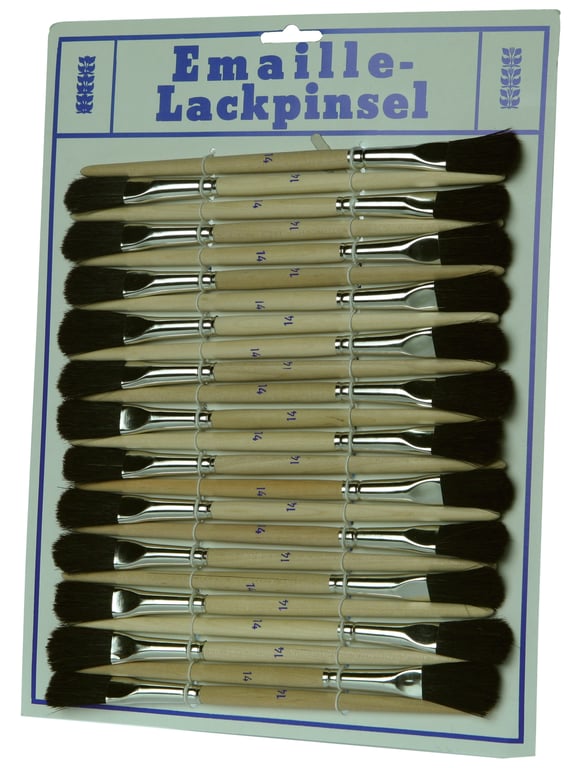 Rijwielpenselen Nr 10 & nr 14, 24 stuks