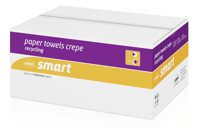 Wepa Smart papieren handdoekjes V-vouw crepe 