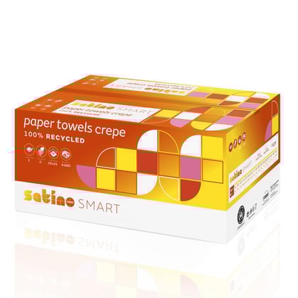 Satino Smart papieren handdoekjes groen c-vouw 1lgs 4000st