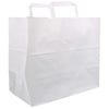 Papieren snacktas blanco wit 32x16x27cm 70gr 