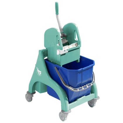 CALU TTS CleanStart trolley met dweilemmer en pers groen 15ltr