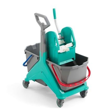 CALU TTS Trolley Turijn dubbele dweilemmer  met dweilmop-pers