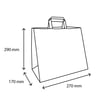 Papieren tas middel wit 27+17x29cm 350st 