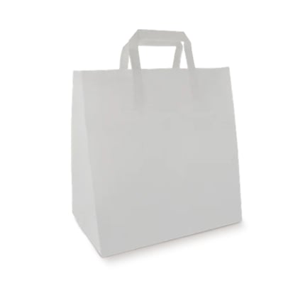 Papieren tas middel wit 27+17x29cm 350st 