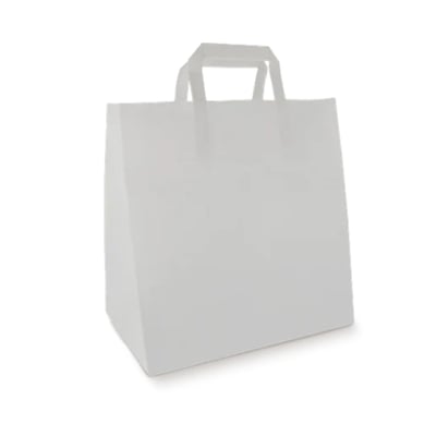 Papieren tas middel wit 27+17x29cm 350st 