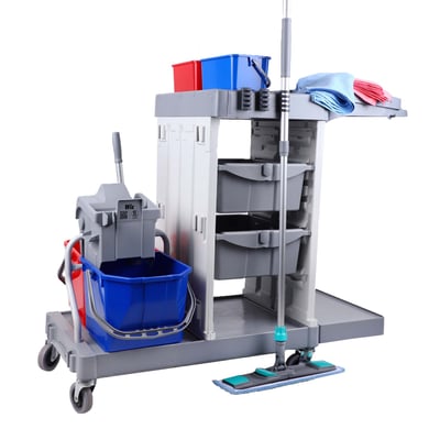 CALU TTS CleanPro schoonmaakwagen starterkit  grijs