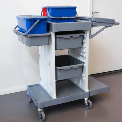 CALU TTS CleanPro schoonmaakwagen Pre-Wet ready grijs