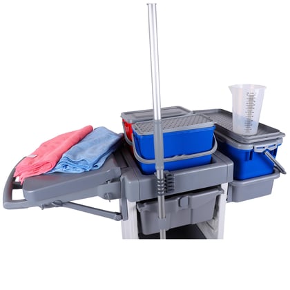 CALU TTS CleanPro schoonmaakwagen starterkit Pre-Wet ready grijs