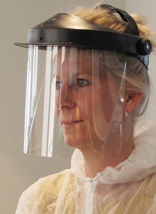Gelaatscherm polycarbonaat met transparant vizier