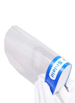 Gelaatscherm PET transparant 33x22cm